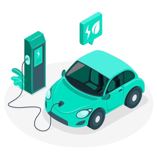 Commercial EV charging installation at a business car park